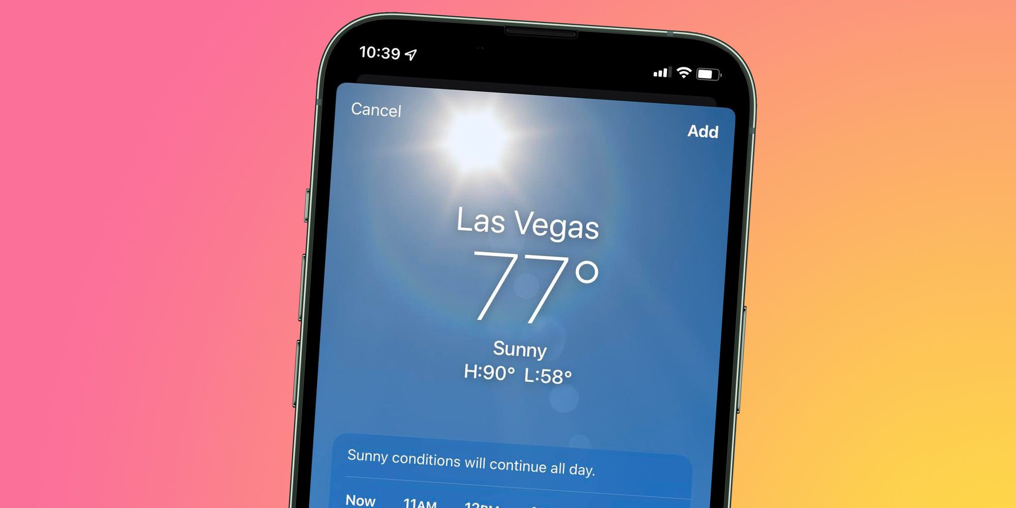 iPhone Weather App Add Location
