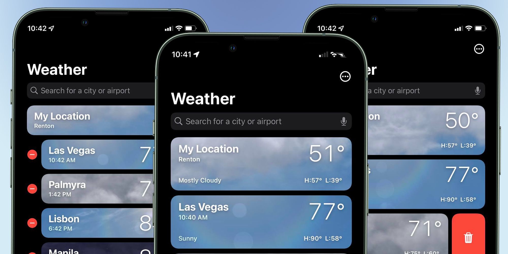 iPhone Weather App Delete Location