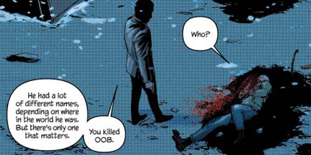 james bond confronts the man who killed 008 in the comic book VARGR