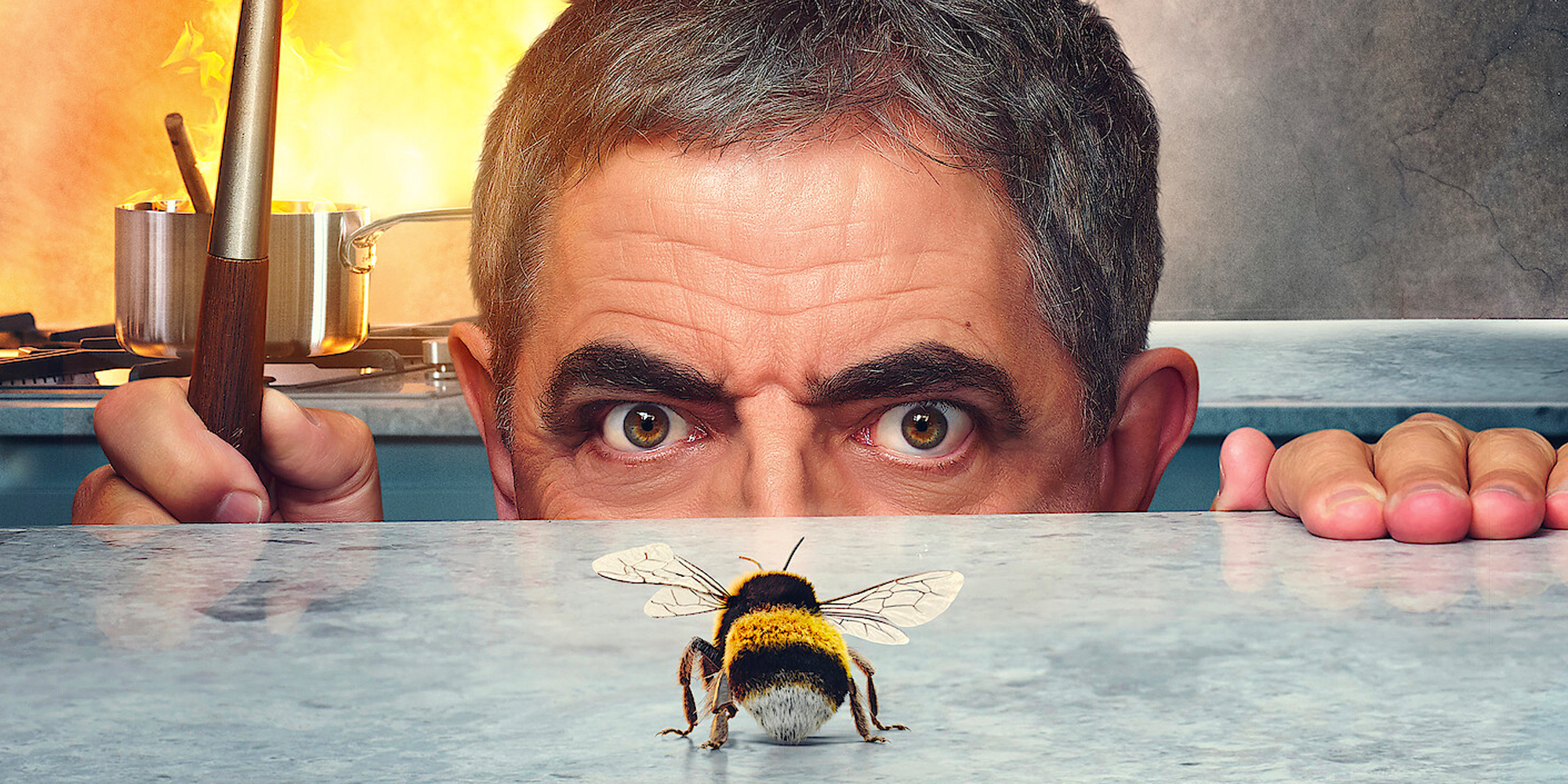Is Rowan Atkinson Mr. Bean In Man Vs. Bee?