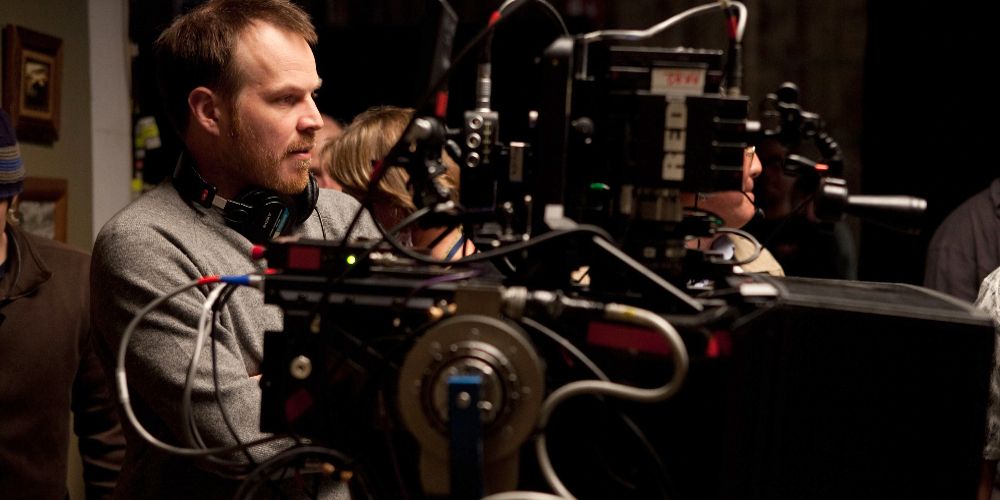 Marc Webb stands at the camera to oversee a shot