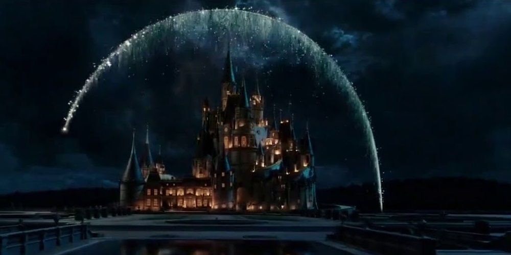 The Disney Castle in the opening for Beauty and the Beast