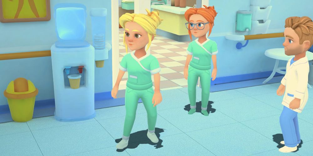 Nurses stand in the lobby in My Universe Doctors &amp; Nurses