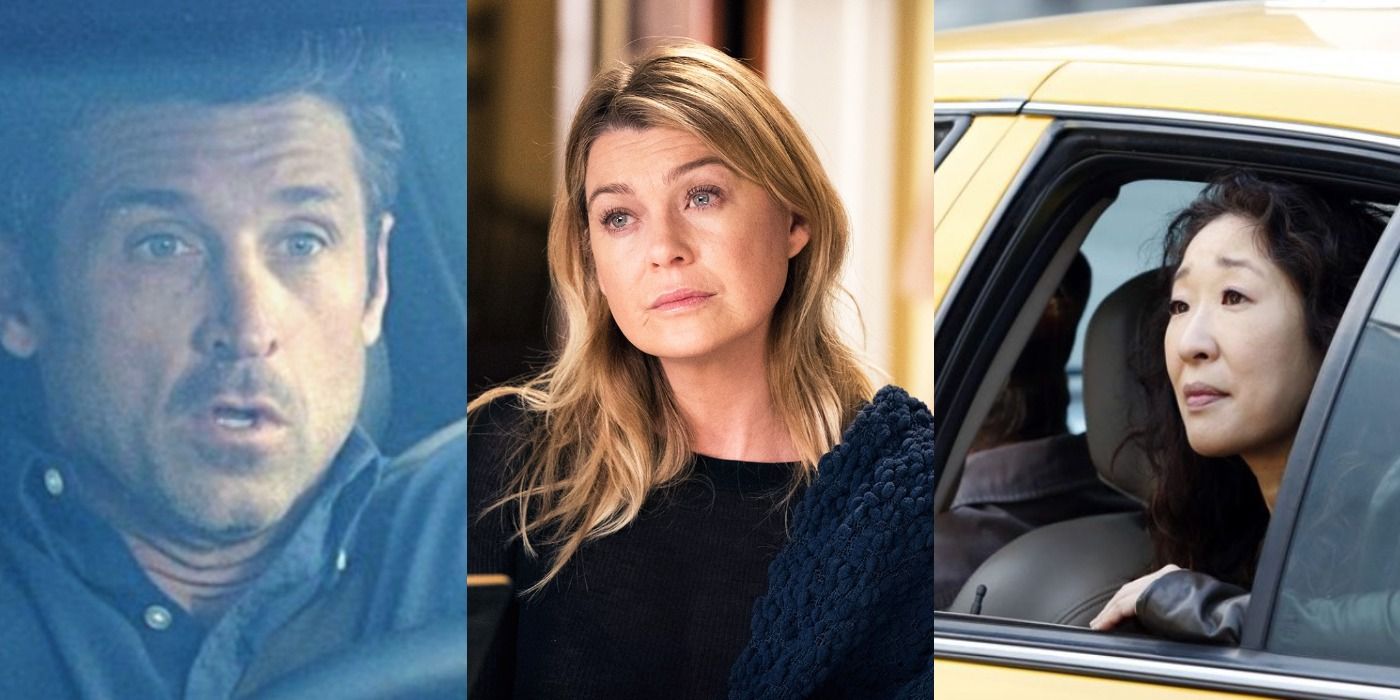 Three side by side images from Grey's Anatomy