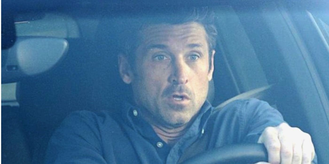 Derek Shepherd driving his car on Grey's Anatomy