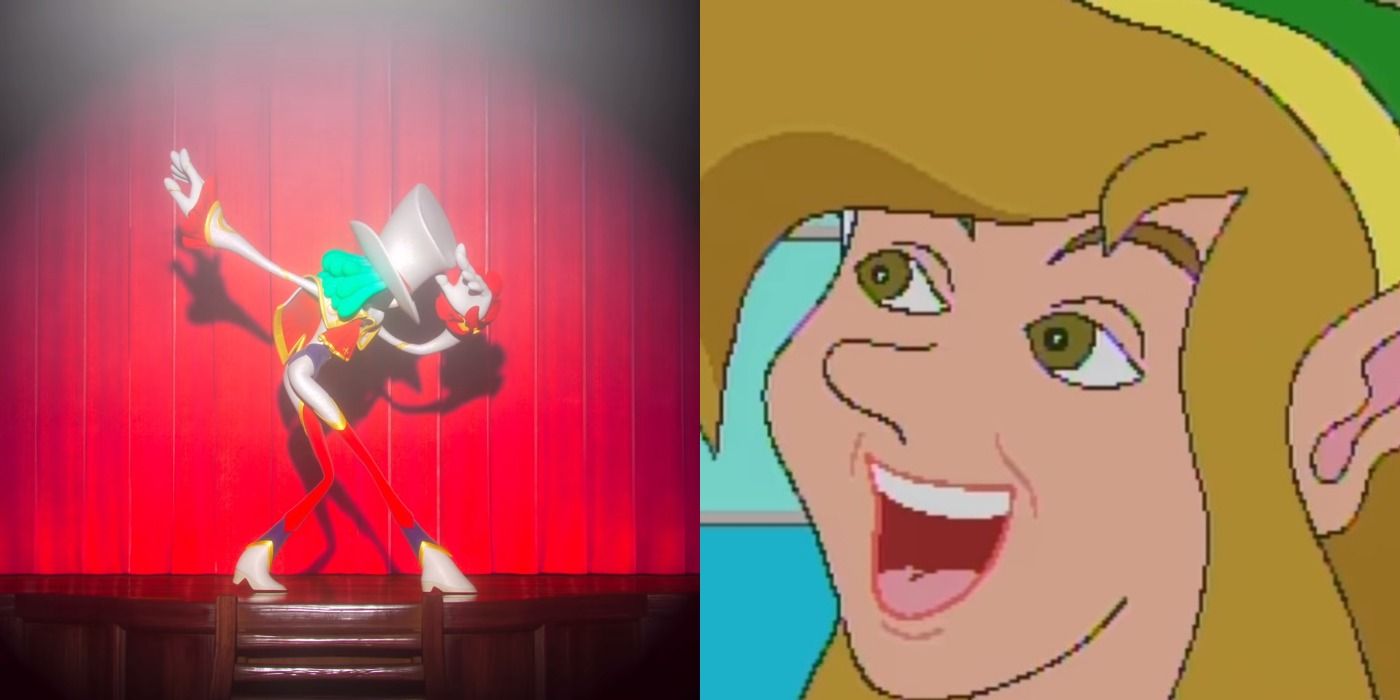 Two side by side images from adventure games.