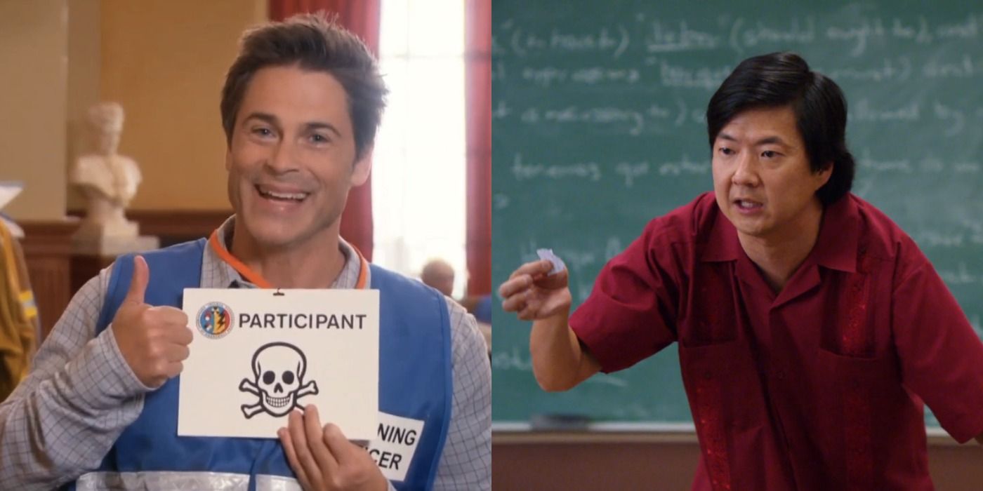 dual photo of chris traeger from parks and rec and ben from community