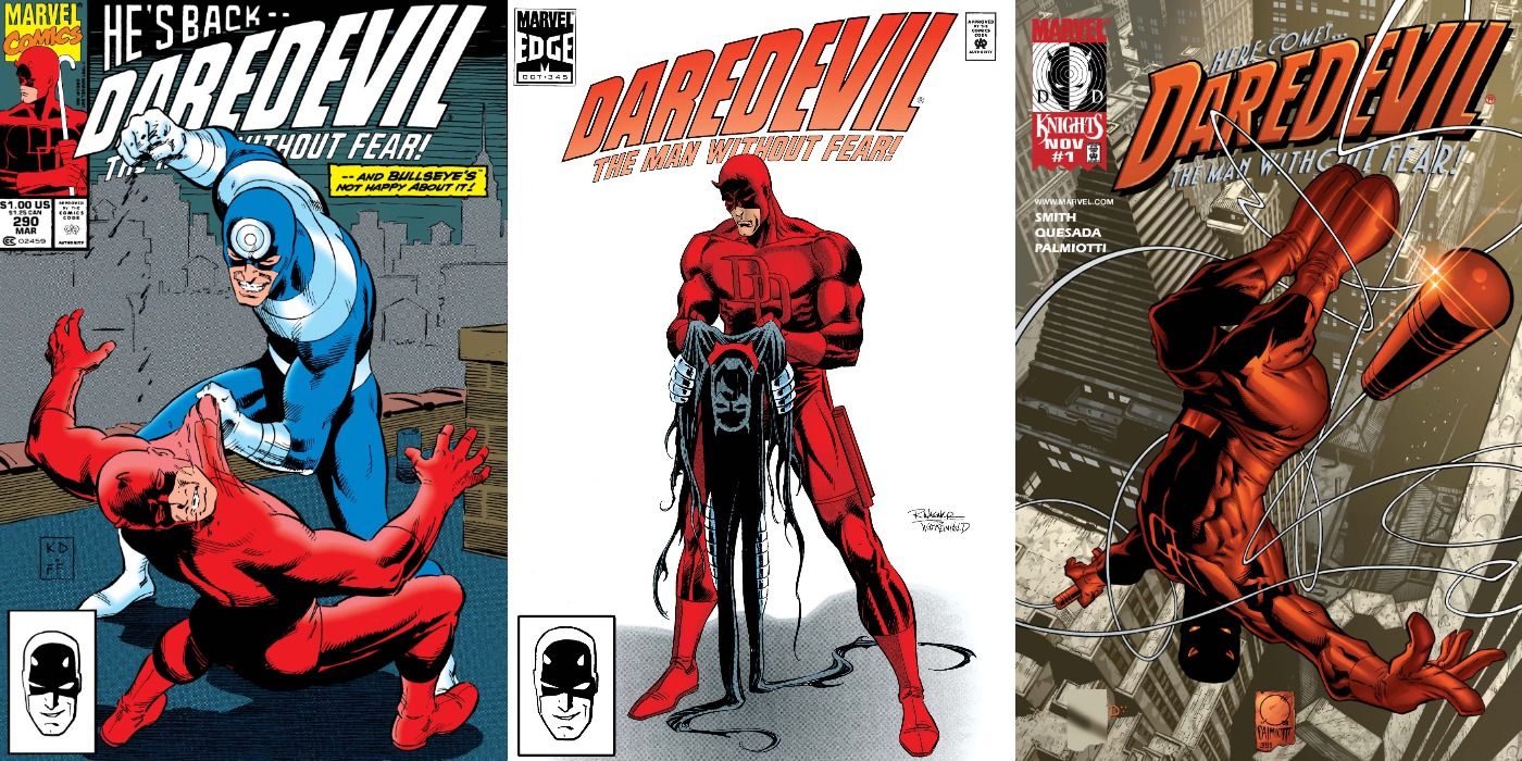 Split image of Daredevil comic covers