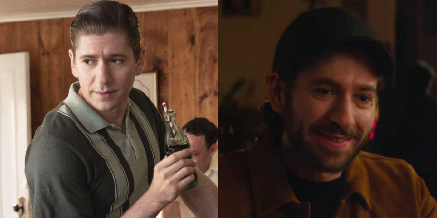 Split screen of Michael Zegen on Mrs. Maisel and in The Stand In