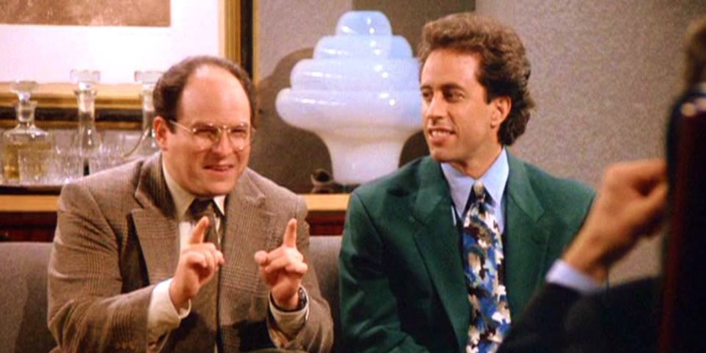 George and Jerry pitching their TV show on Seinfeld