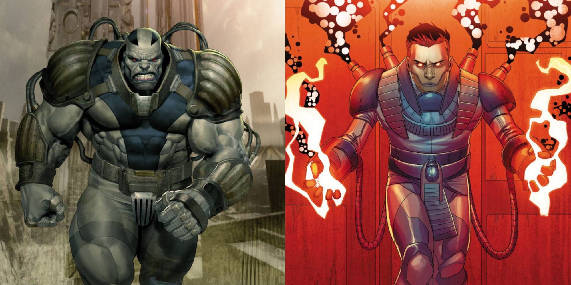 side by side images of Apocalypse and his young clone Kid Apocalypse (Genesis)