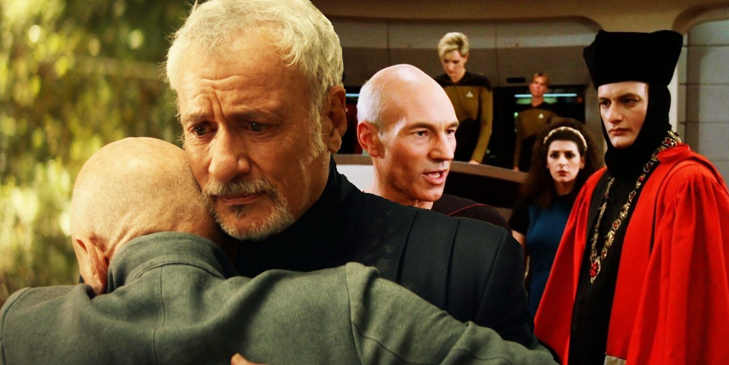 Picard and Q Hug In Picard Season 2