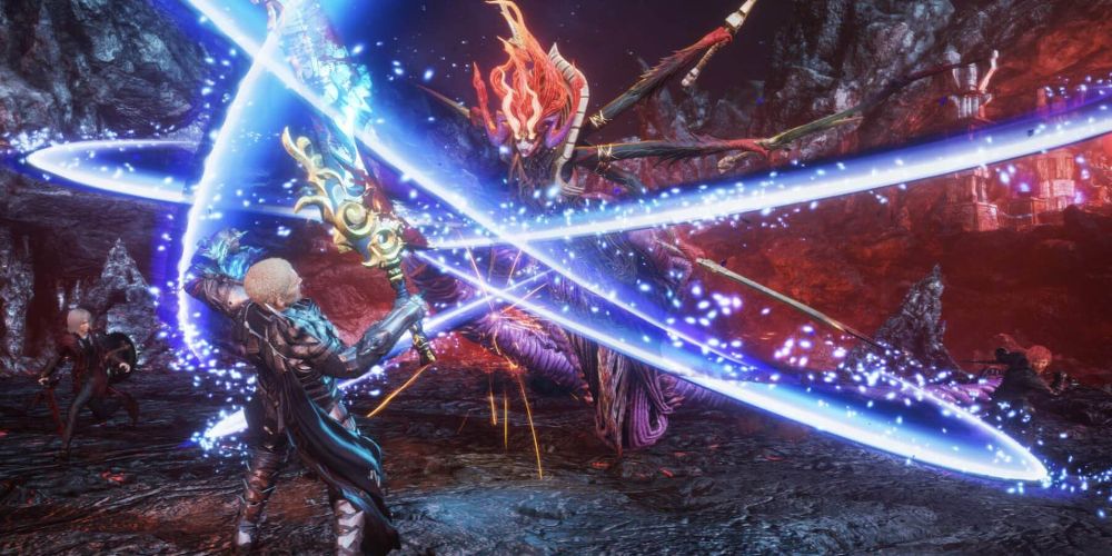 A Tyrant does battle in Stranger of Paradise: Final Fantasy Origin