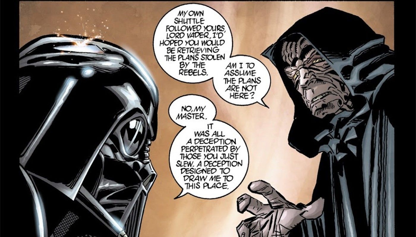 Emperor follows Darth Vader.