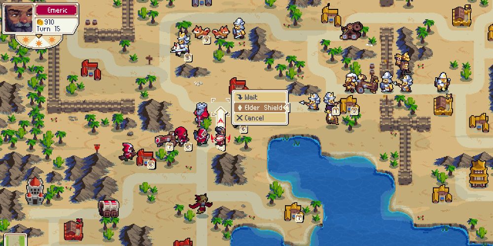 A village is explored in Wargroove