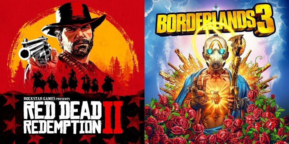 The cover for Borderlands 3 and Red Dead Redemption 2