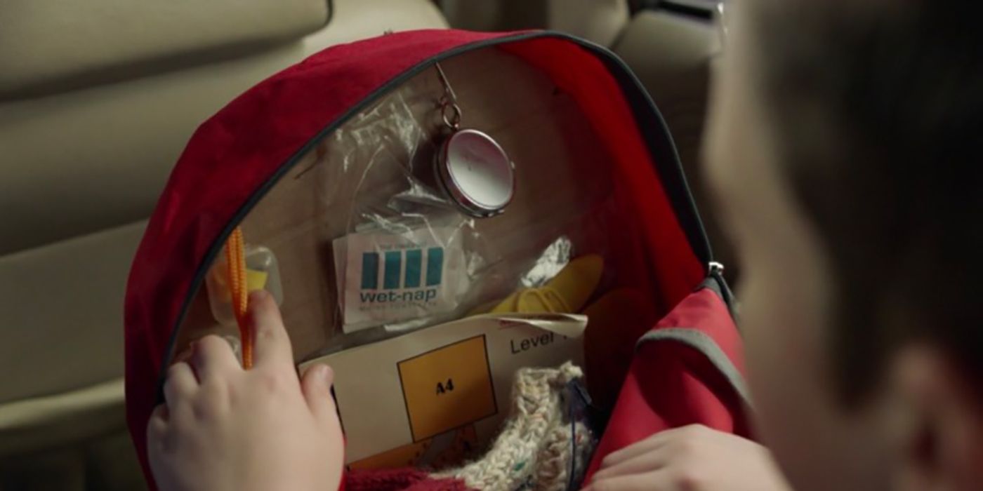 A close up in Sheldon's backpack on Young Sheldon.