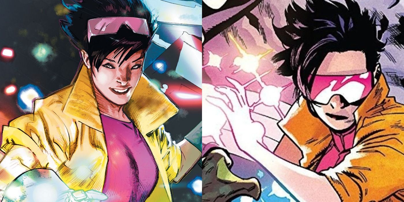 Jubilee from the X-Men, using her powers to create fireworks