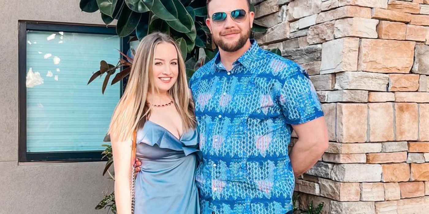 Libby Potthast e Andrei Castravet de 90 Dias para Casar posando do lado de fora