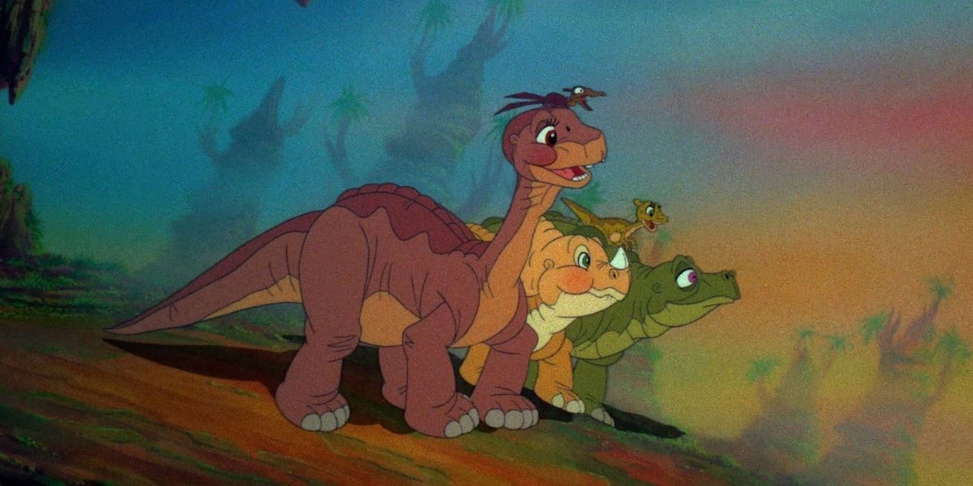 The dinosaurs in The Land Before Time