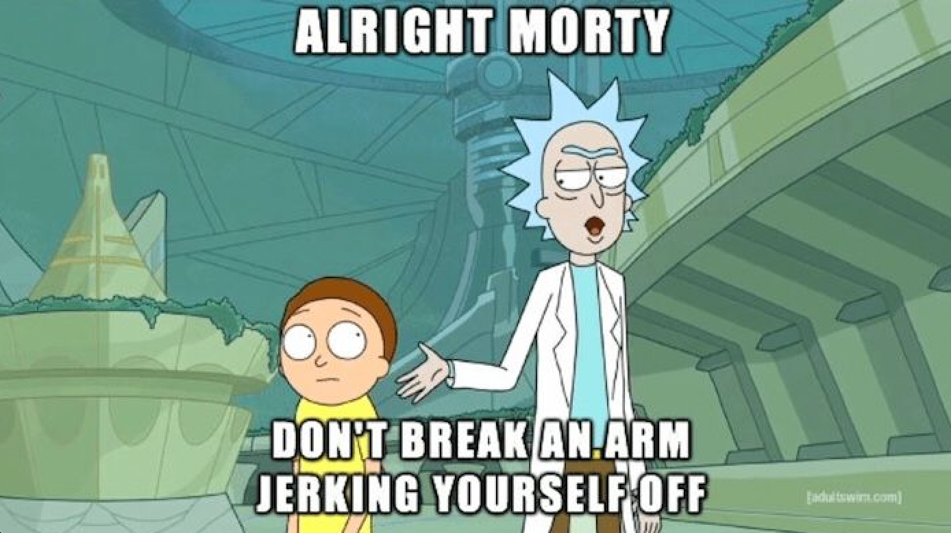 A Rick And Morty meme About Morty's Puberty and cockiness