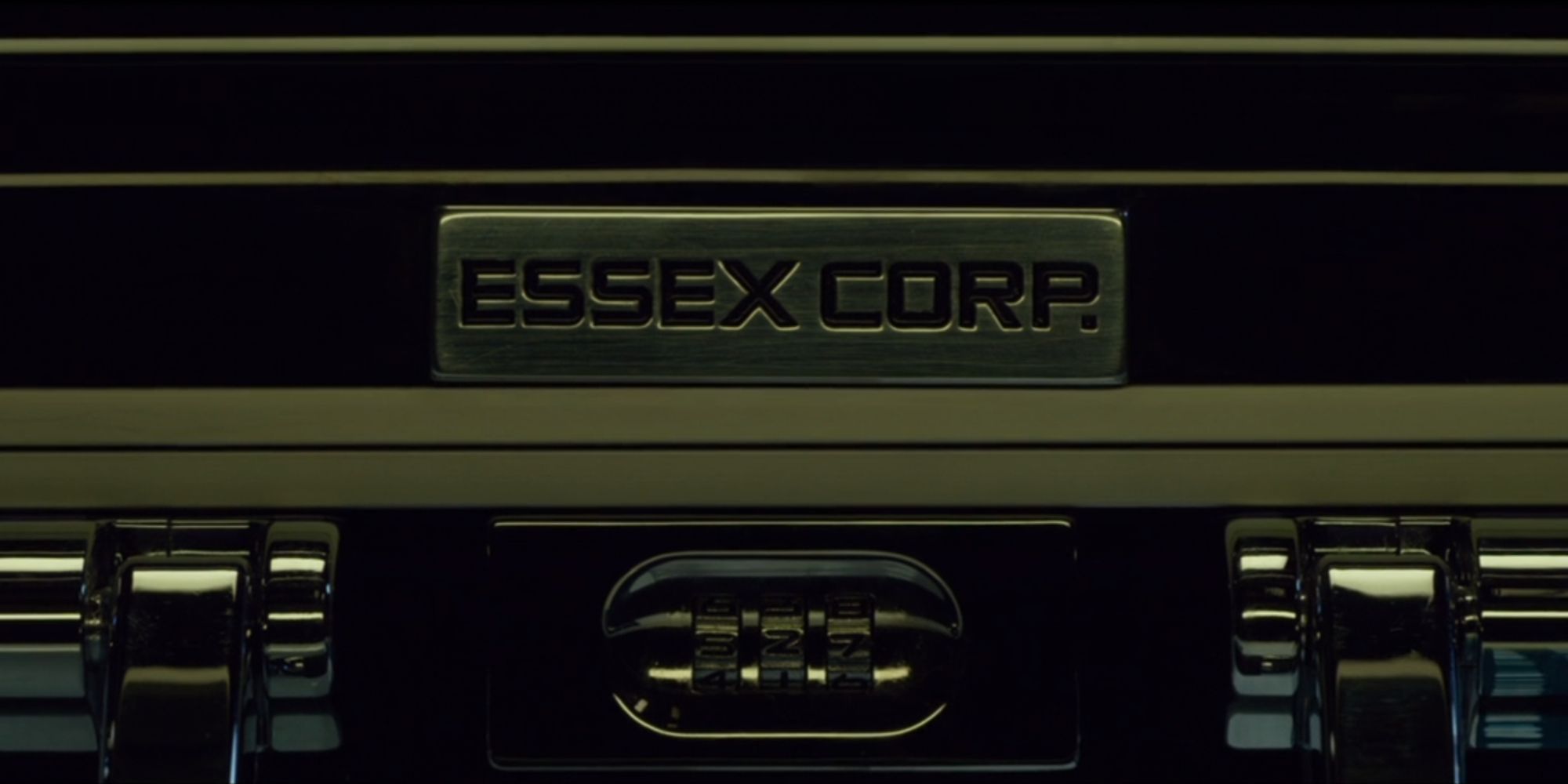 A briefcase with the Essex corporation logo in X-Men Apocalypse