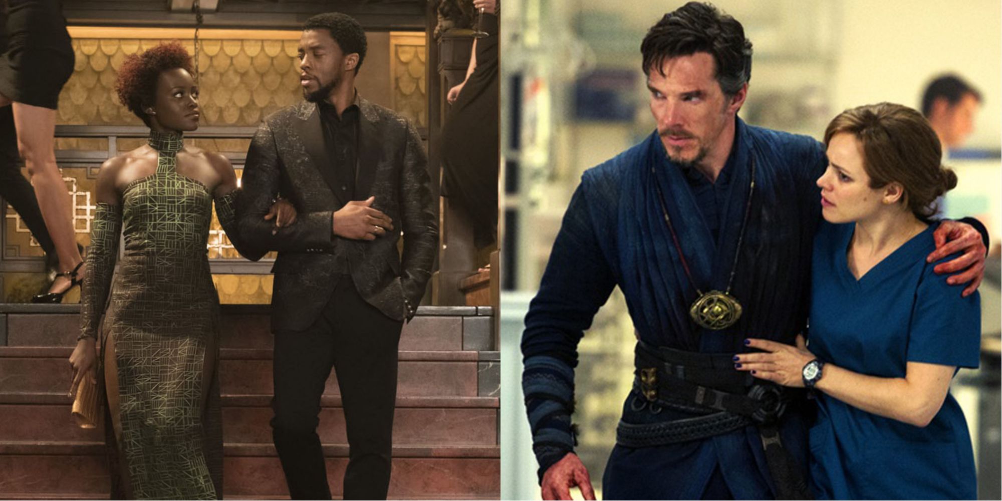 A split image of MCU couples.