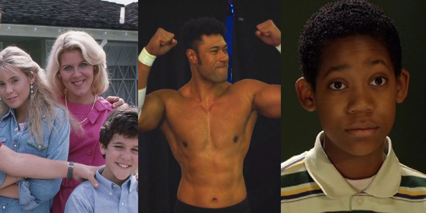 A split screen image of shows like Young Rock.