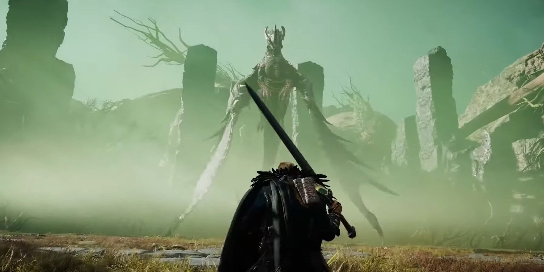 The player facing a dragon in AC Valhalla's Forgotten Saga