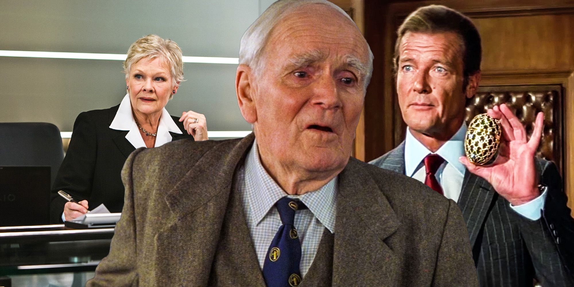 Actor who Has Appeared In The Most 007 Movies Desmond Llewelyn Q Judi Dench roger moore