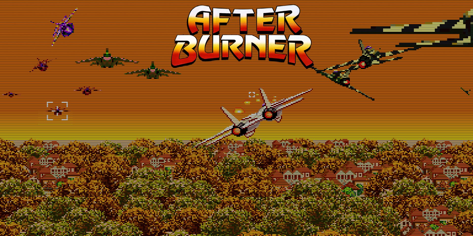 A screenshot from the 1987 arcade game After Burner.