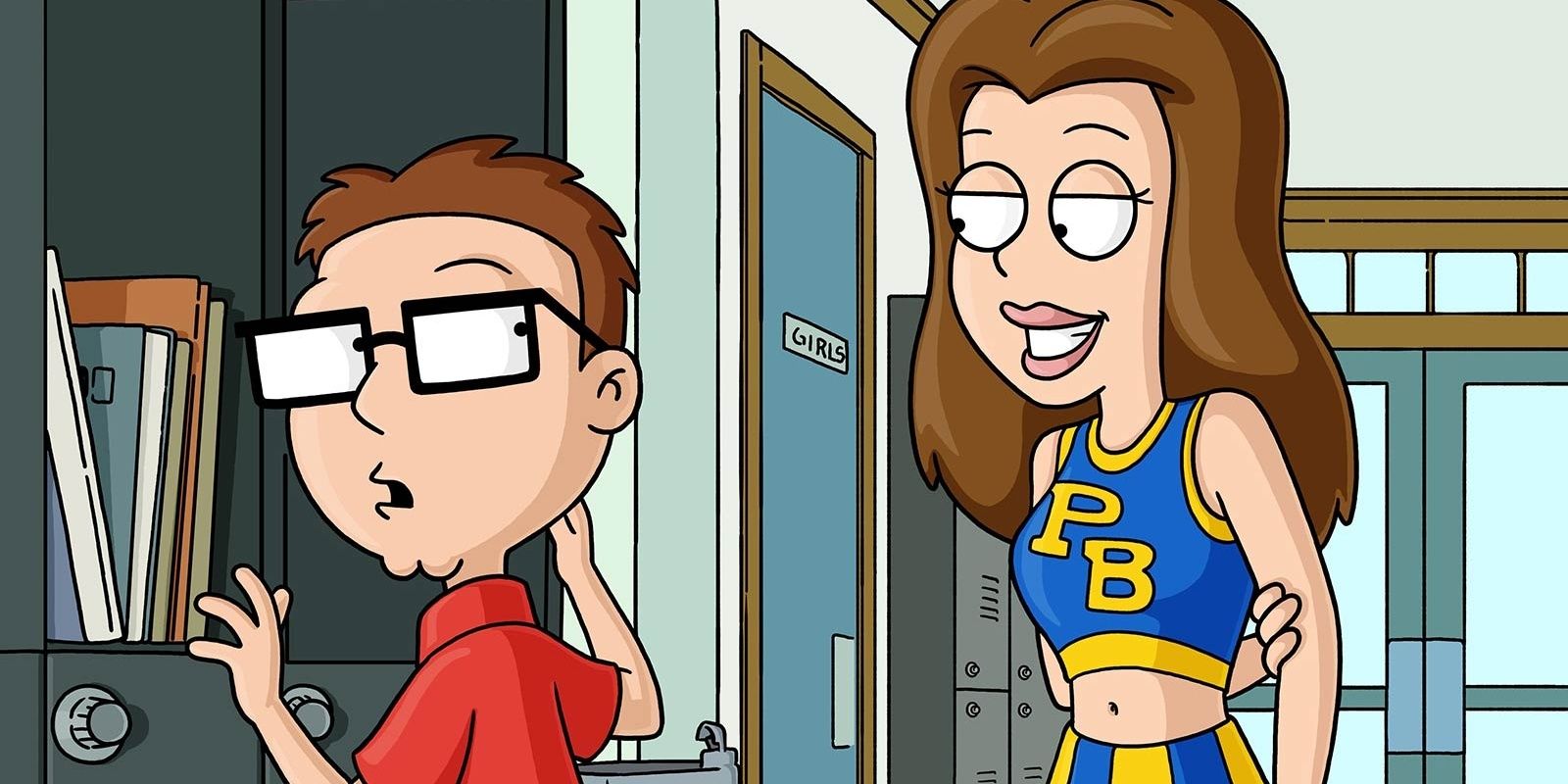 A lockeroom scene from the American Dad pilot