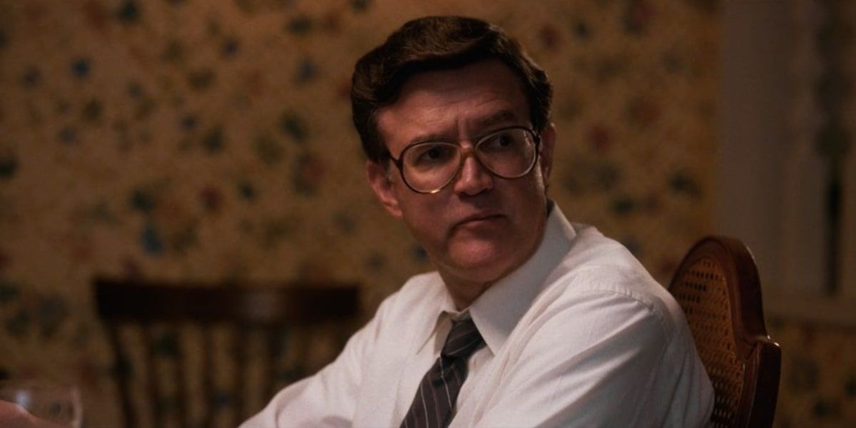 An image of Ted Wheeler looking serious in Stranger Things