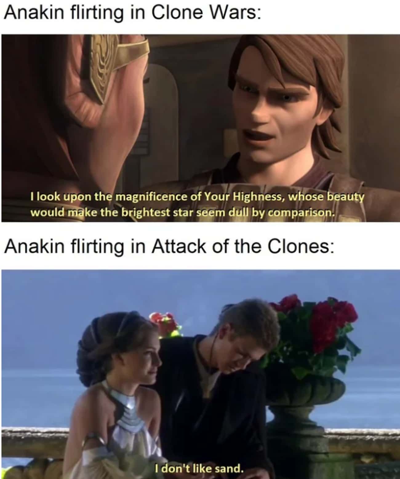 Anakin flirting meme