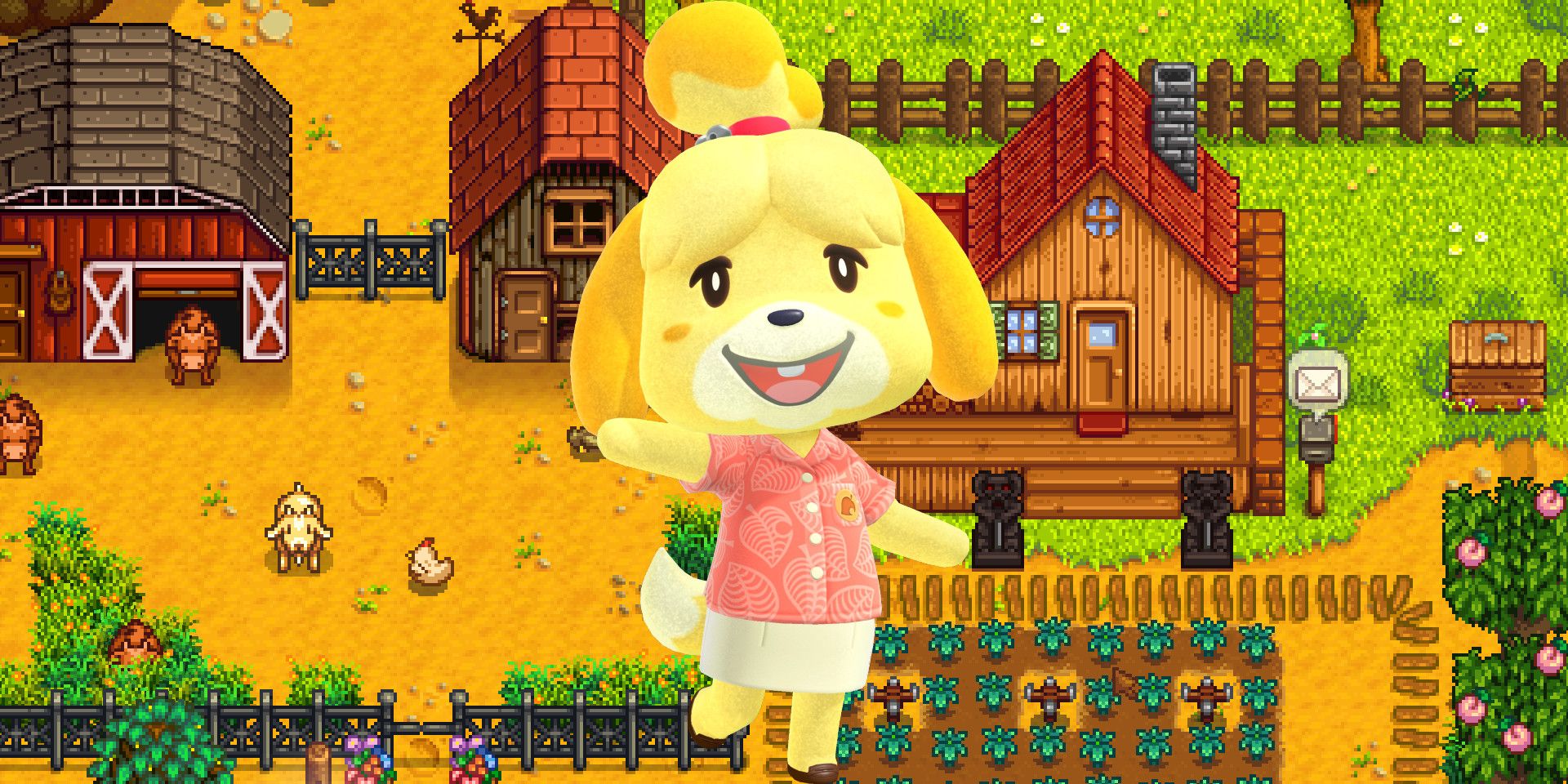 Animal Crossing New Horizons Isabelle Stardew Valley Farm
