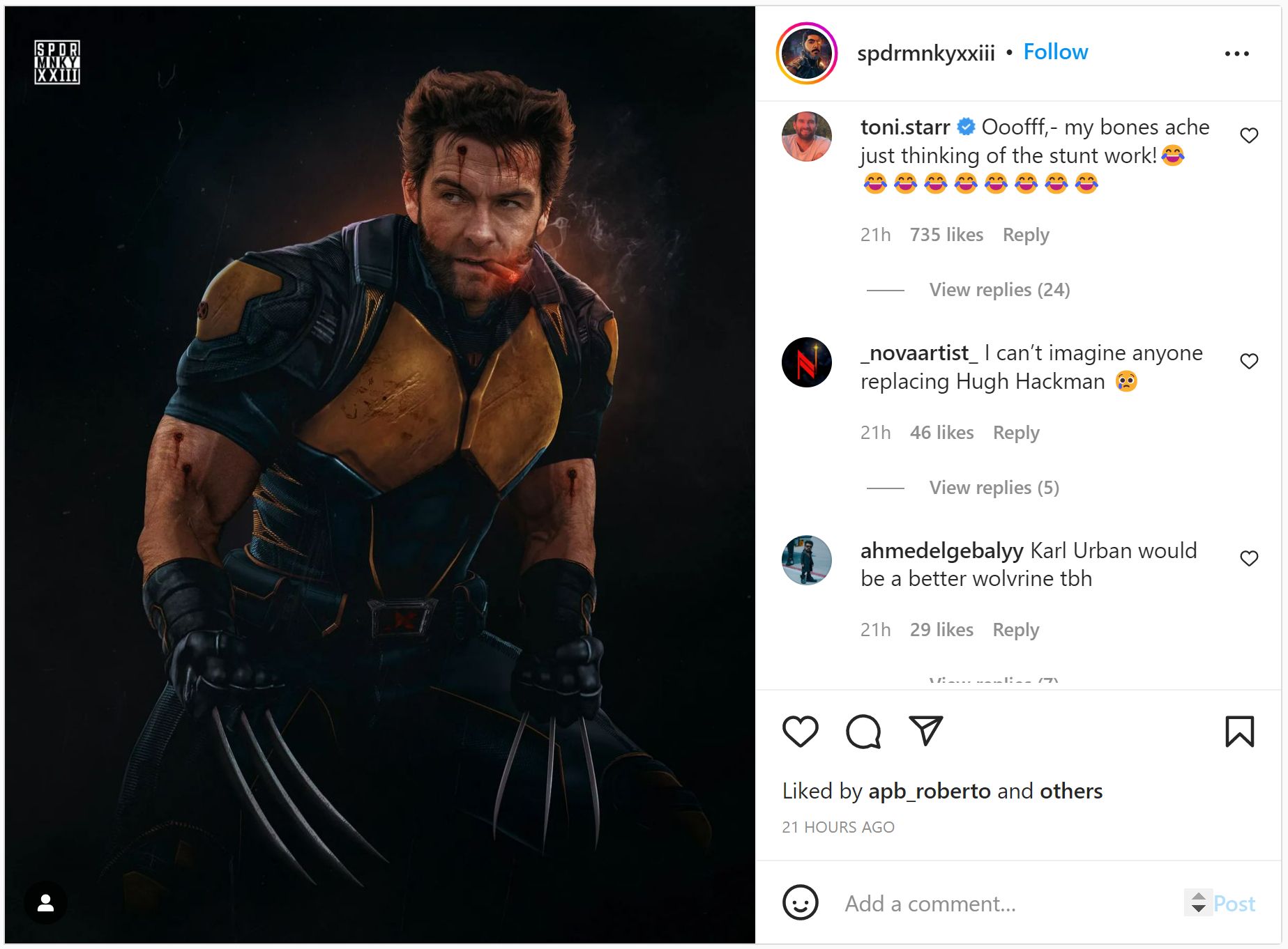 Antony Starr Wolverine Fan Art