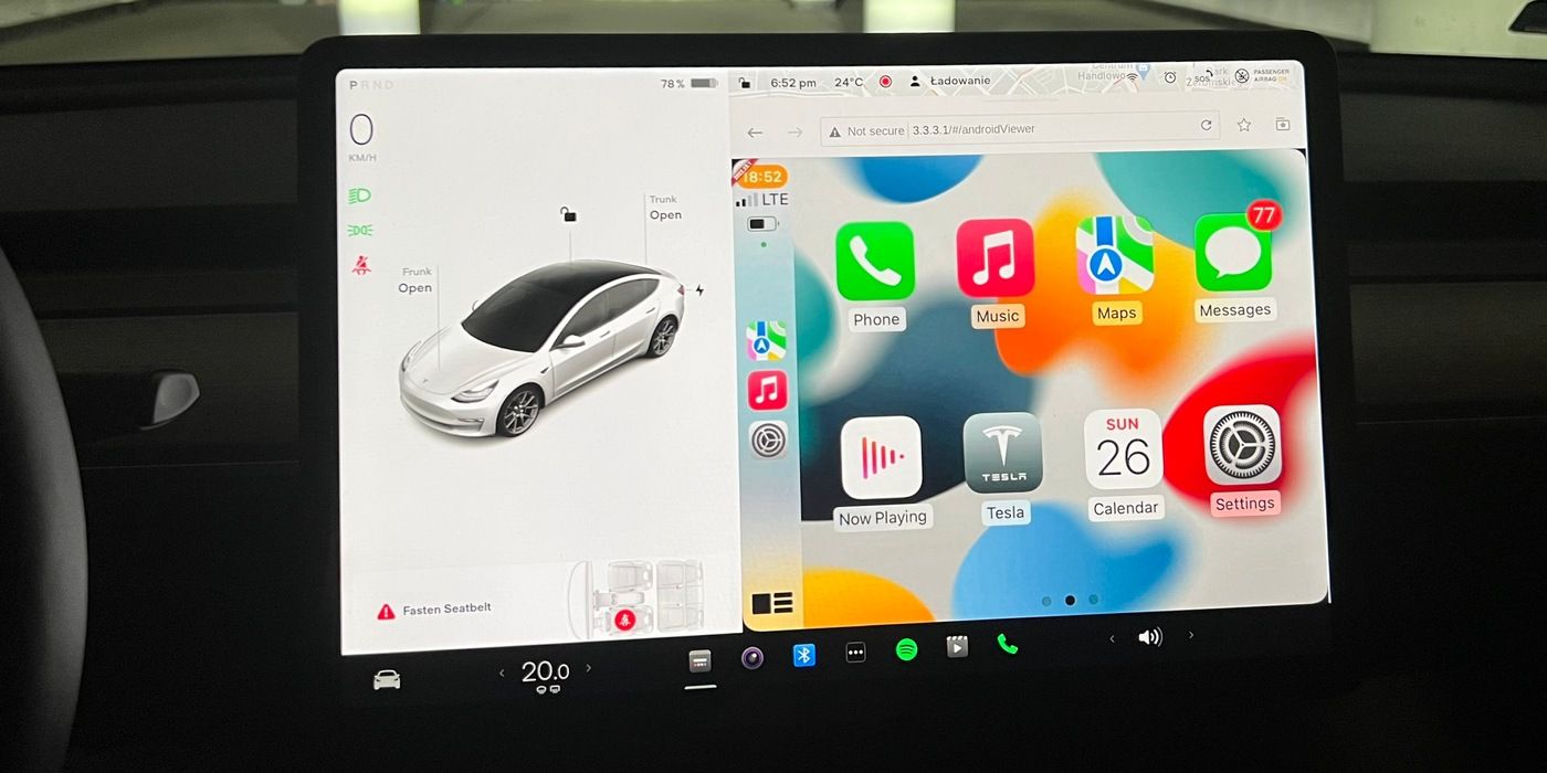 Apple CarPlay on Tesla