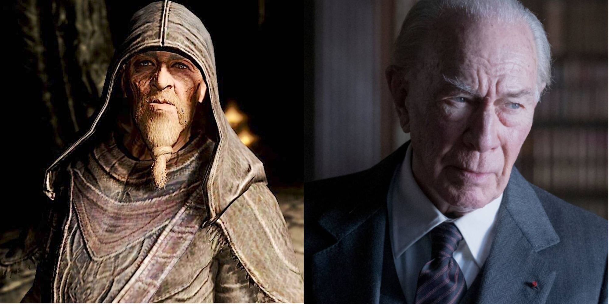 Arngeir in Skyrim and Christopher Plummer split