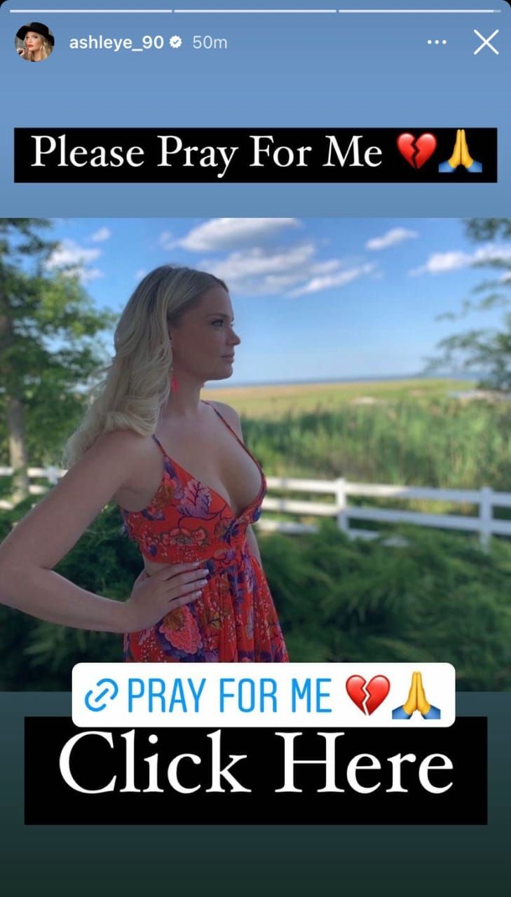 Ashley Martsons IG Story Post Pray For Me