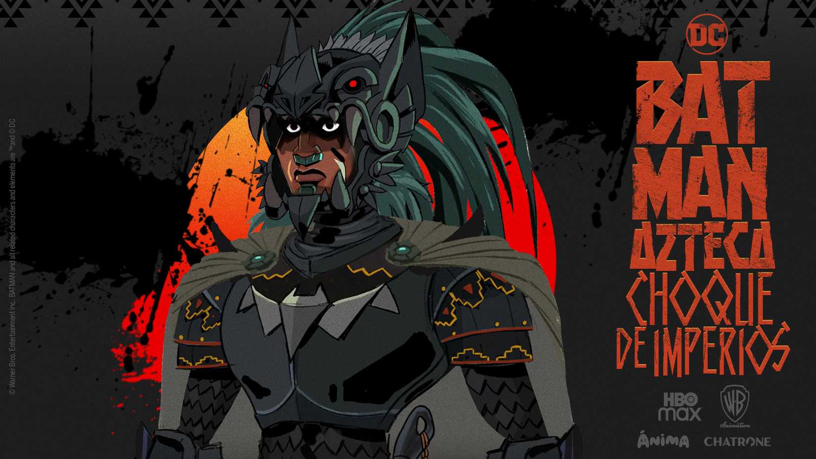 Aztec Batman Spanish poster with Aztec Batman in costume