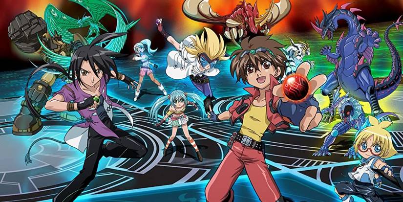 A screenshot of the Bakugan Battle Brawlers animated show.