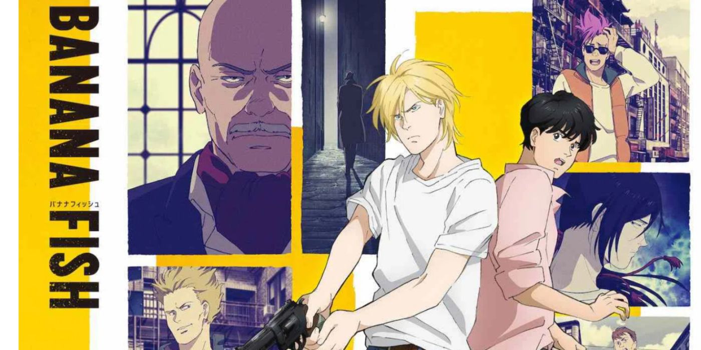  Promotional Art for Banana Fish's anime displaying the full cast.