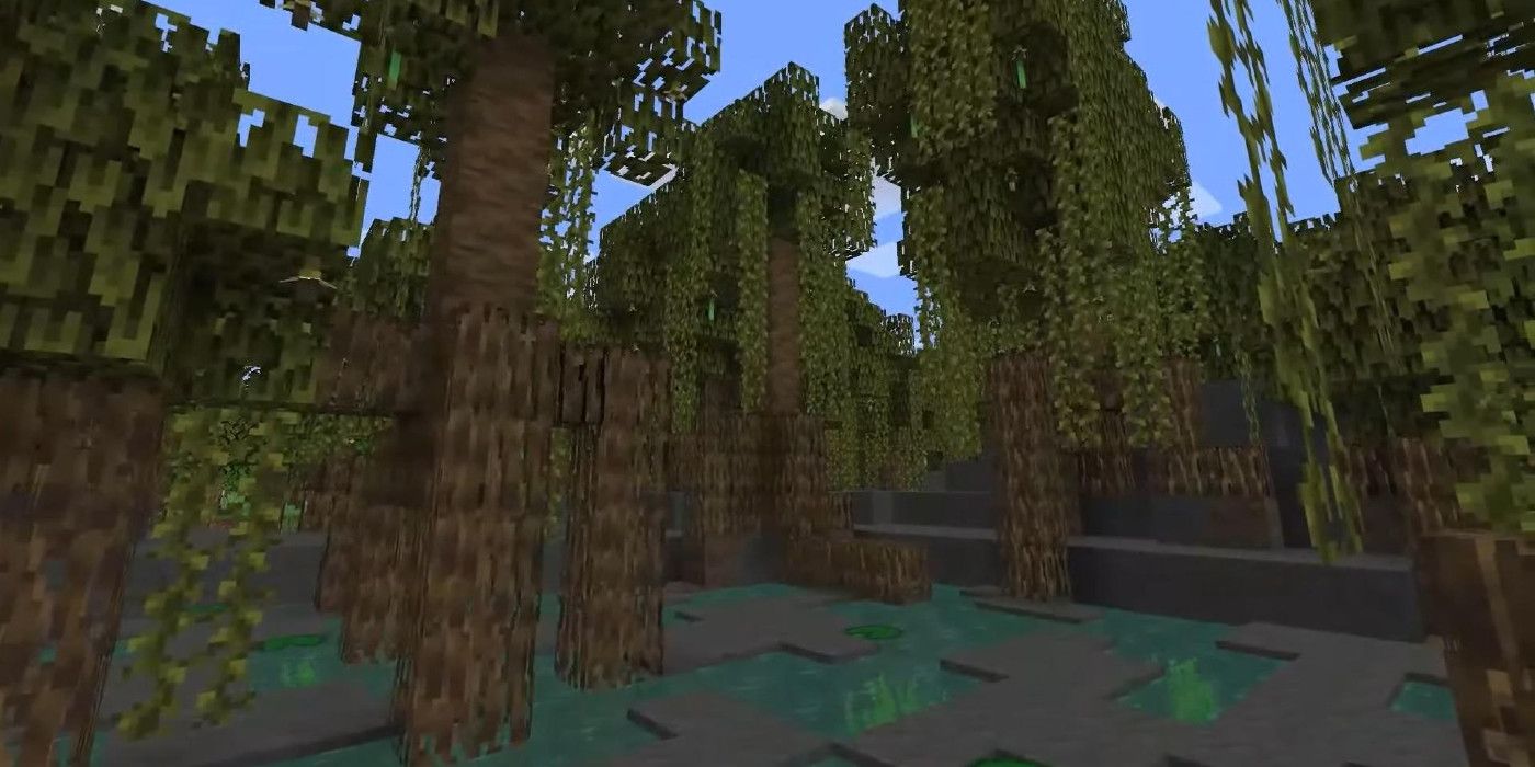 Minecraft seed: Mangrove swamp, jungle and mutated savanna close