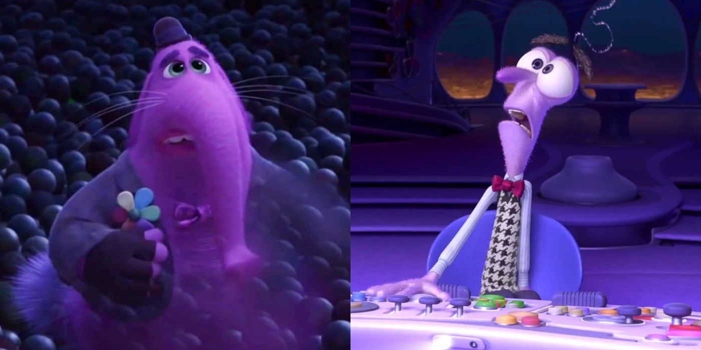 A split image showing Bing Bong and Fear from Inside Out