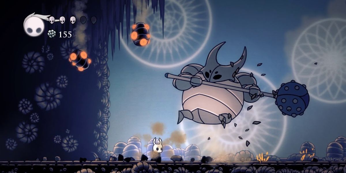 Boss Battle With The Failed Champion in Hollow Knight
