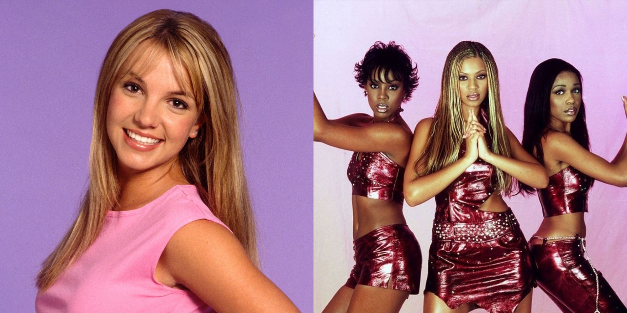 Split image showing Britney Spears and Destiny's Child.