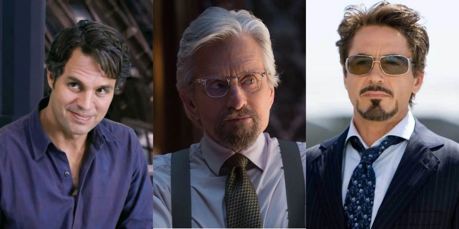 Bruce Banner in The Avengers, Hank Pym in Ant-Man and Tony Stark in Iron Man Split Image