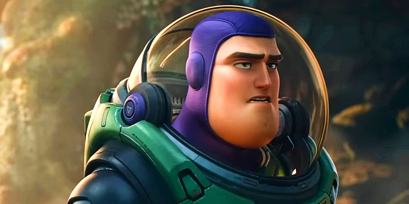 Buzz looking concerned in Lightyear