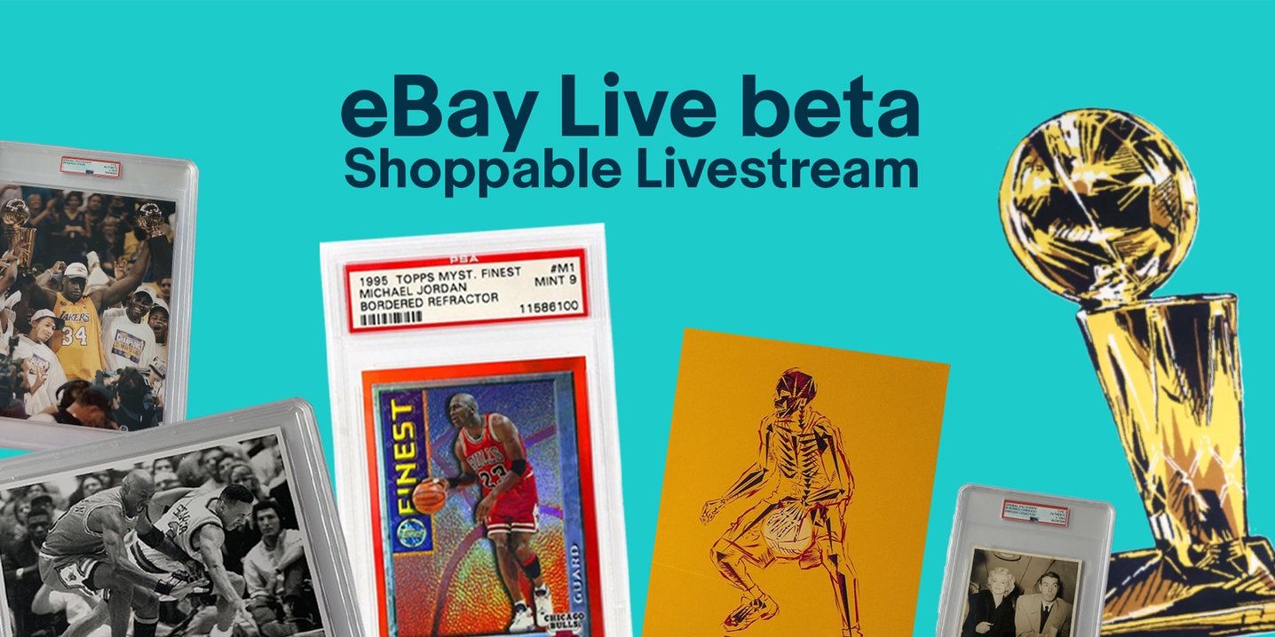 Promotional image for Ebay Live Shopping.