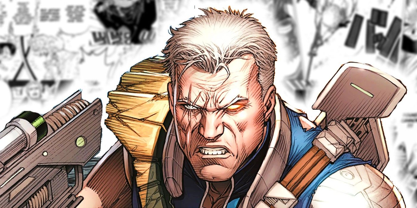Cable franze a testa enquanto olha para a Marvel Comics 